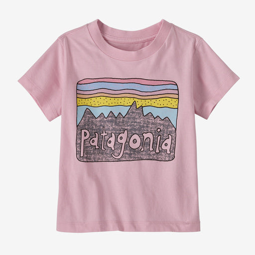 Patagonia- Baby Fitz Roy S/S Tee-Peaceful Pink