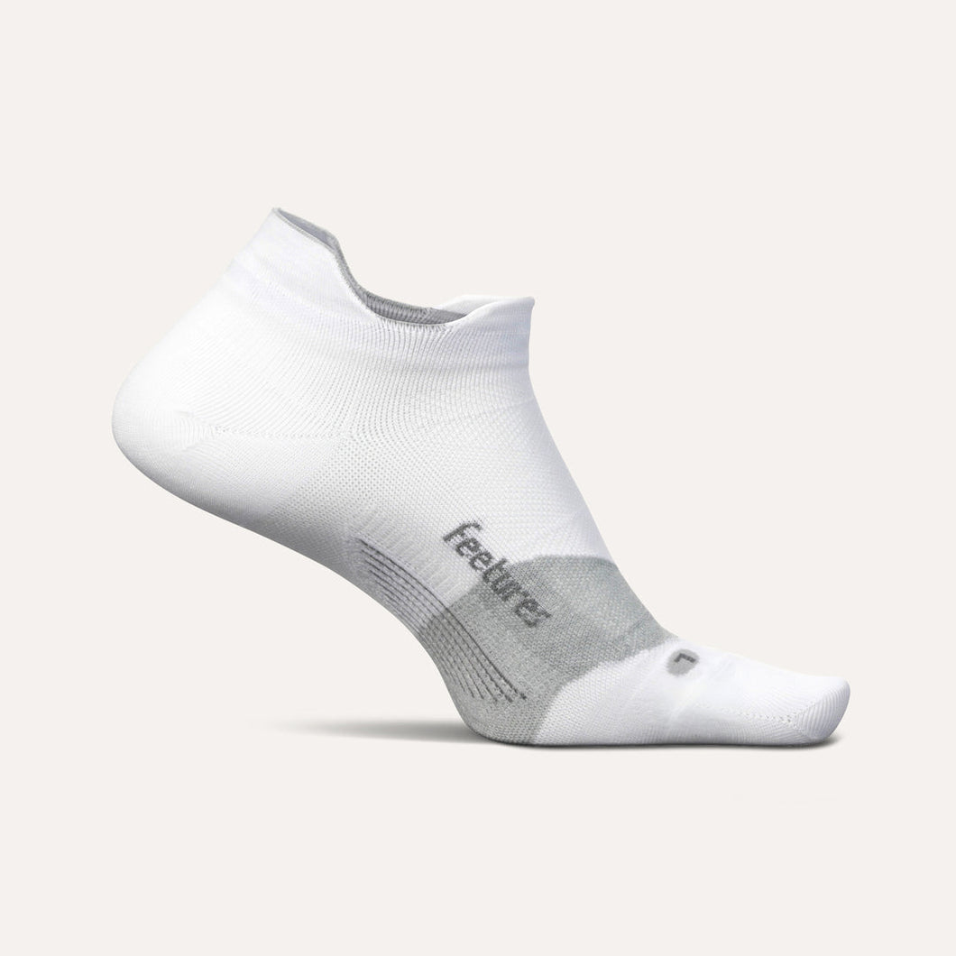 Feetures- Elite Ulta Light Cushion No Show Tab-White