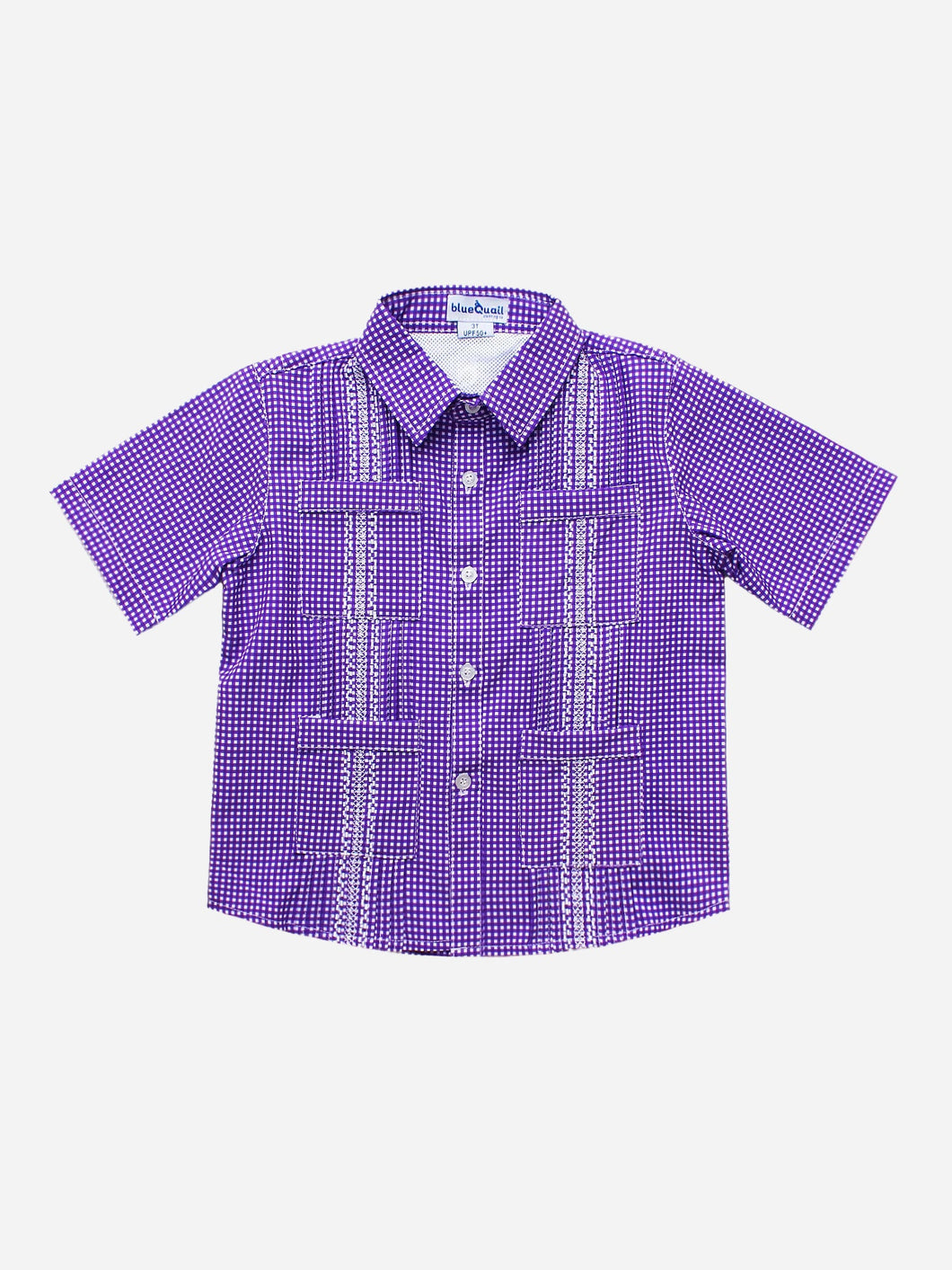 Blue Quail- Boy's Gameday Shirt-Purple