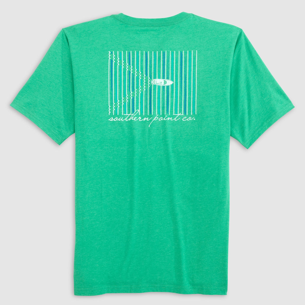 Southern Point-S/S Tee-Water Ripples-Washed Jade