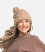 Load image into Gallery viewer, Southern Shirt-Feather Knit Beanie-Mocha Tan
