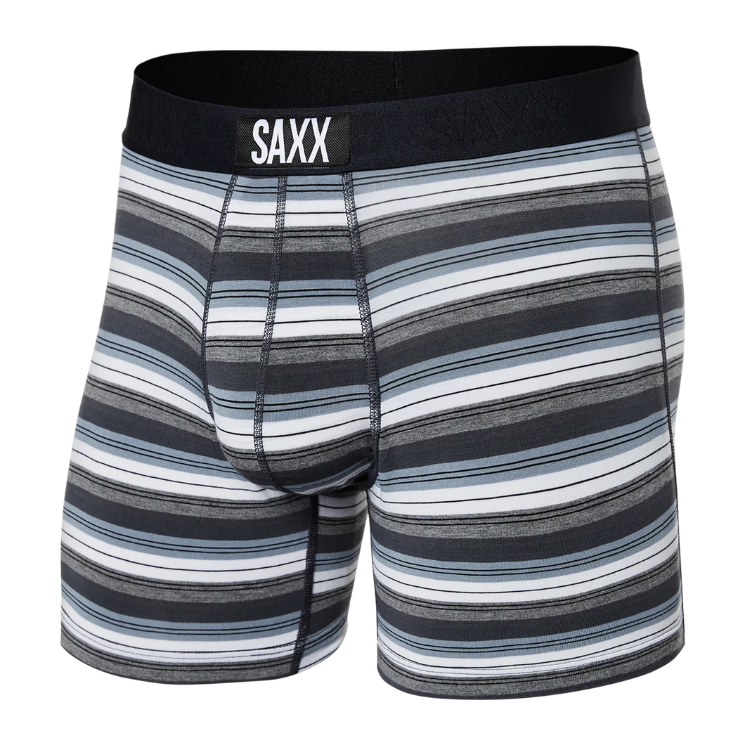Saxx-Vibe Boxers- Free Hand Stripe Grey