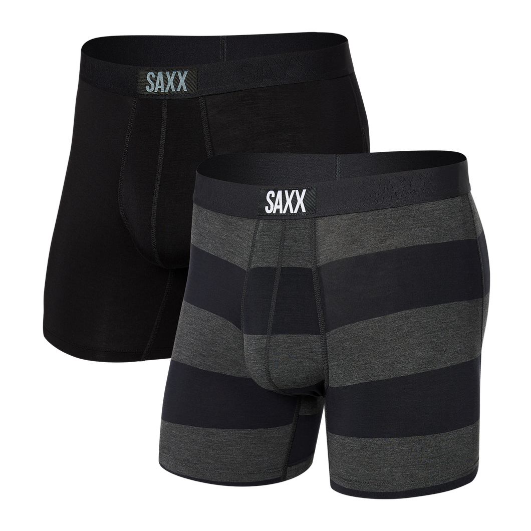 SAXX-Vibe 2 Pack-Graphite Ombre Stripe