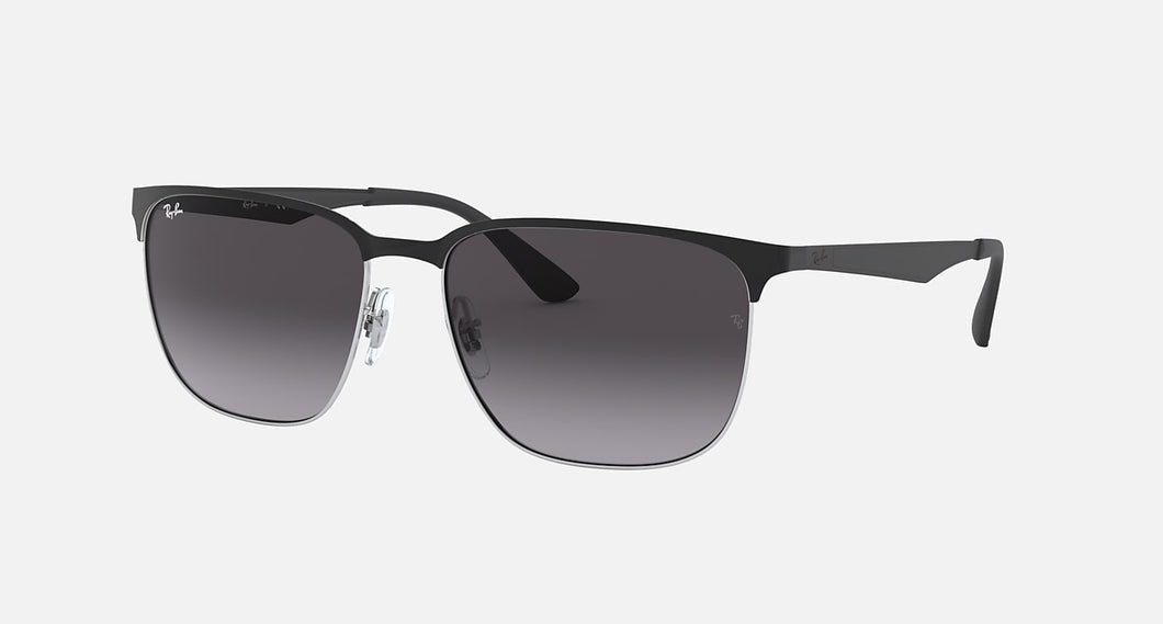 Ray-Ban | Black on Silver w/Grey