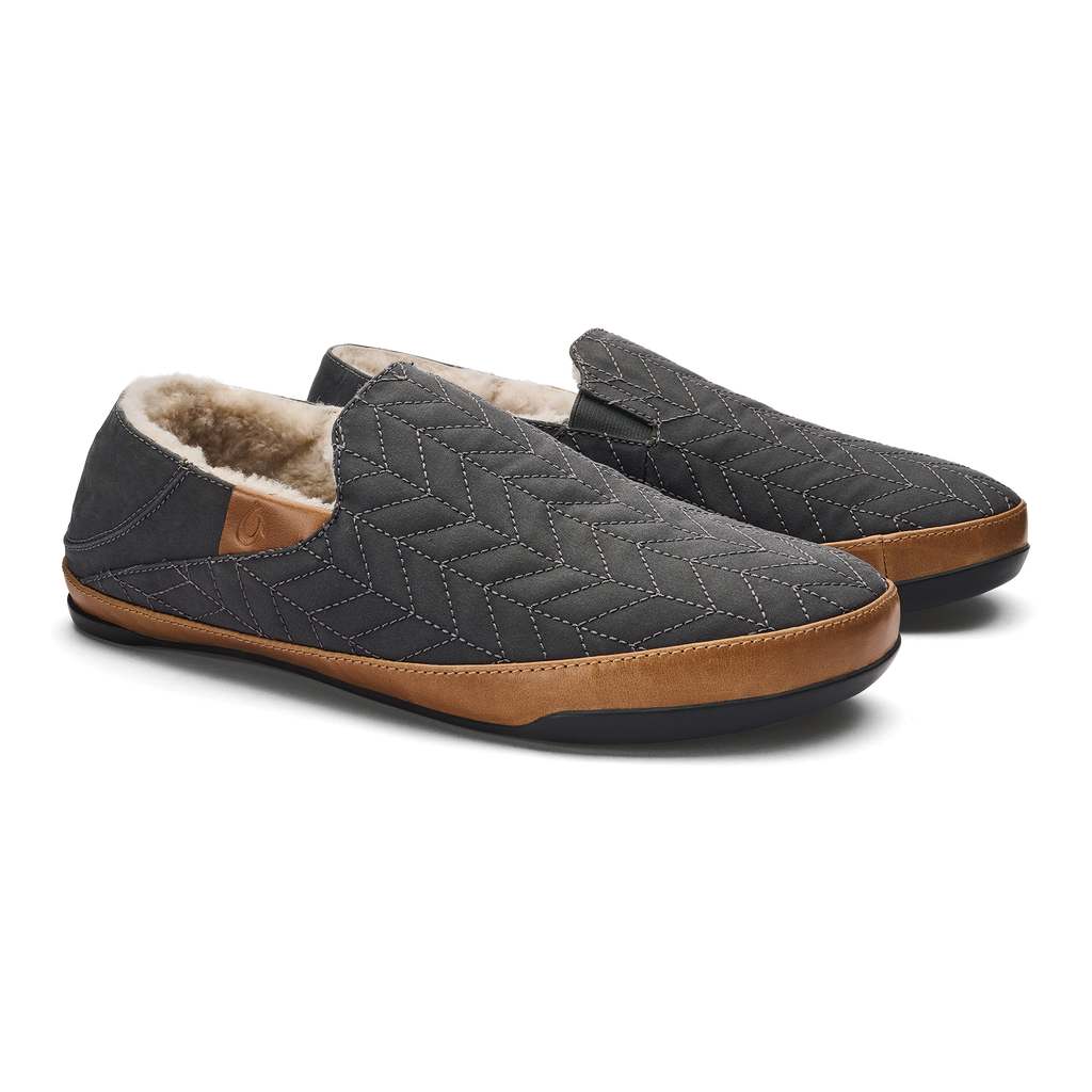 Olukia-Men's Hanohano Slipper- Dark Shadow