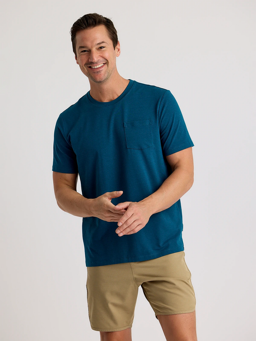 Free Fly | Men's Bamboo Current Pocket Tee | Legion Blue