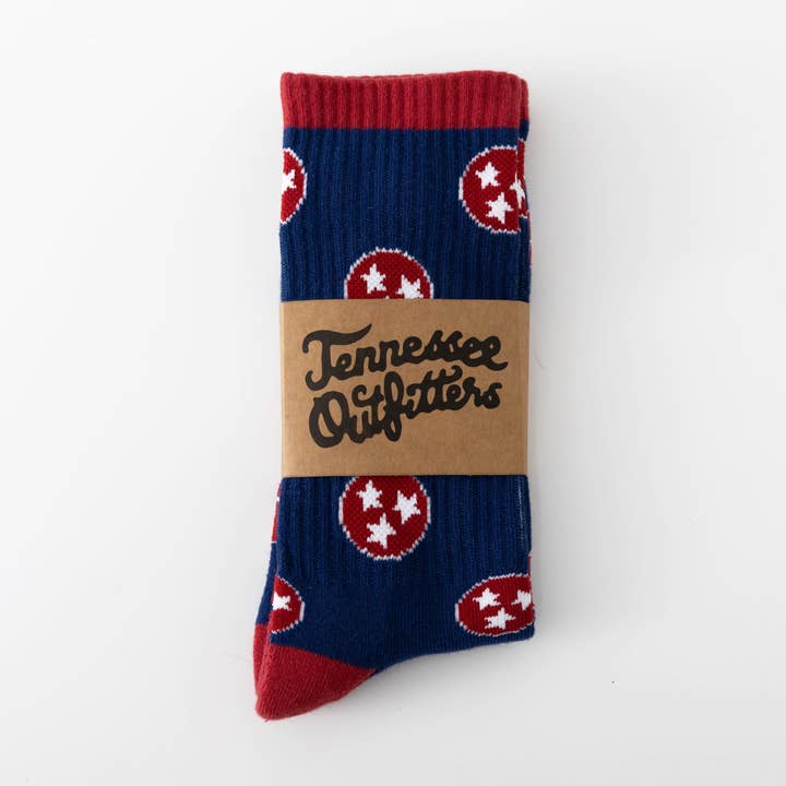 TN Outfitters | Tri Star Sock | Red/Navy