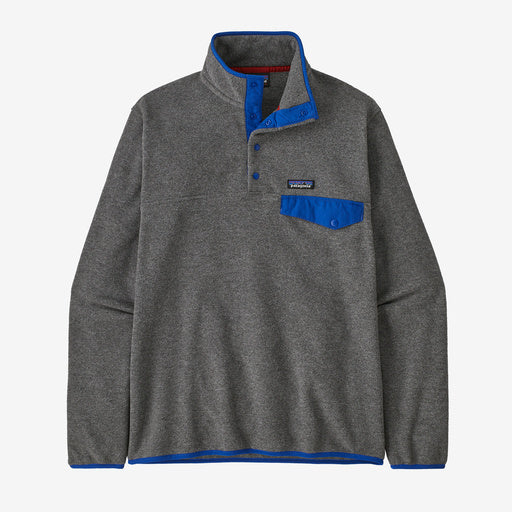 Patagonia-Men's Synch Snap Pullover Lightweight-Nickel/Blue