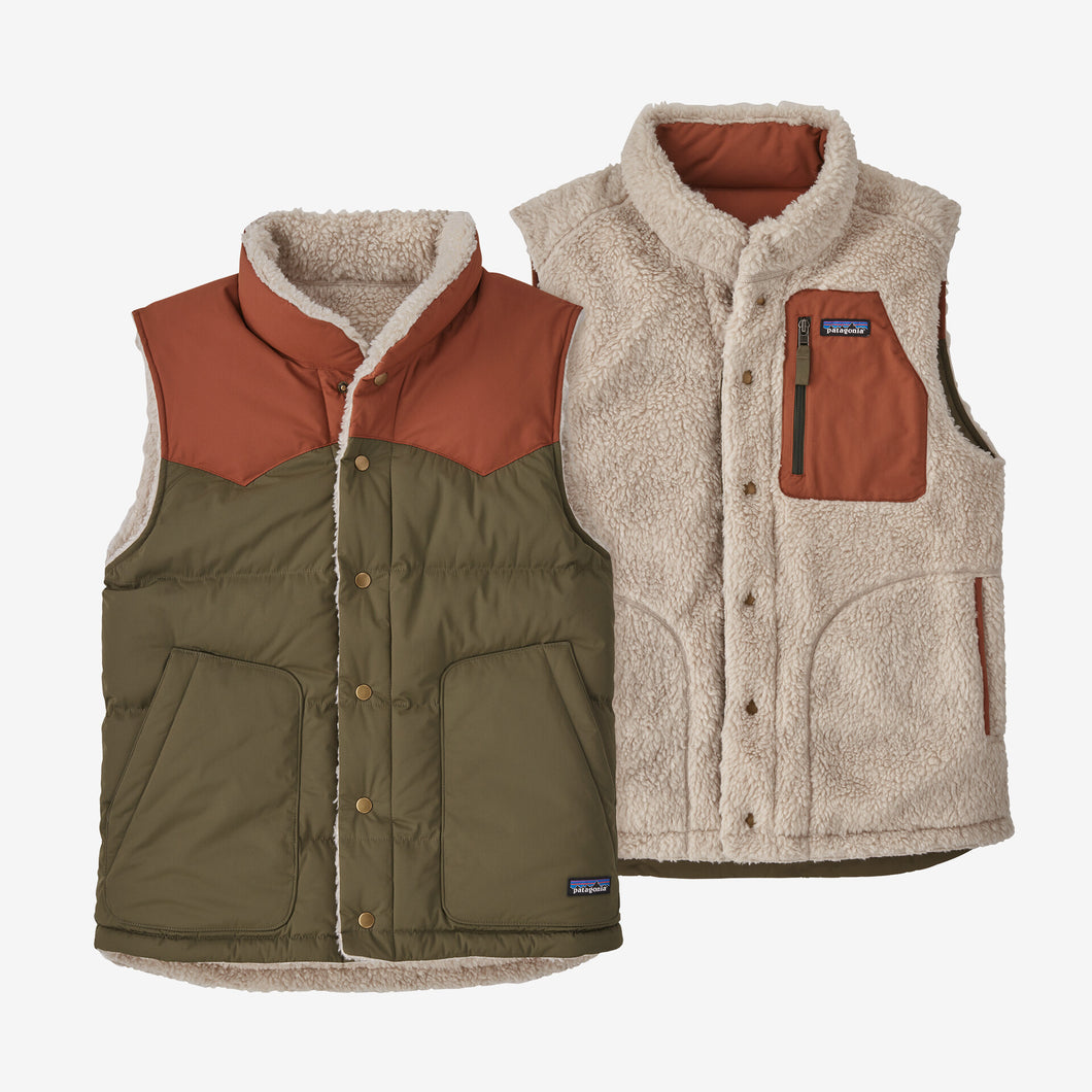 Patagonia-Men's Bivy Reverisble Down Vest-Basin Green