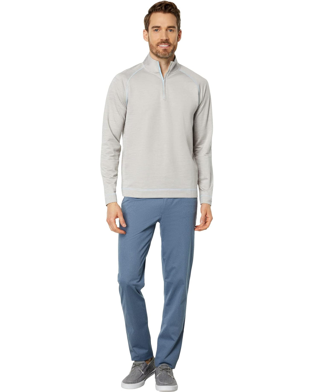 Johnnie-O Men's Bannister 1/4 Zip- Quarry