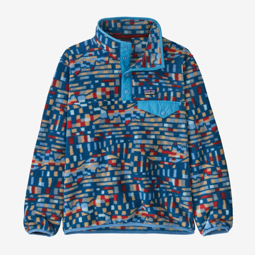 Patagonia-Kids Synch Snap Pullover-Patchwork Lagom Blue