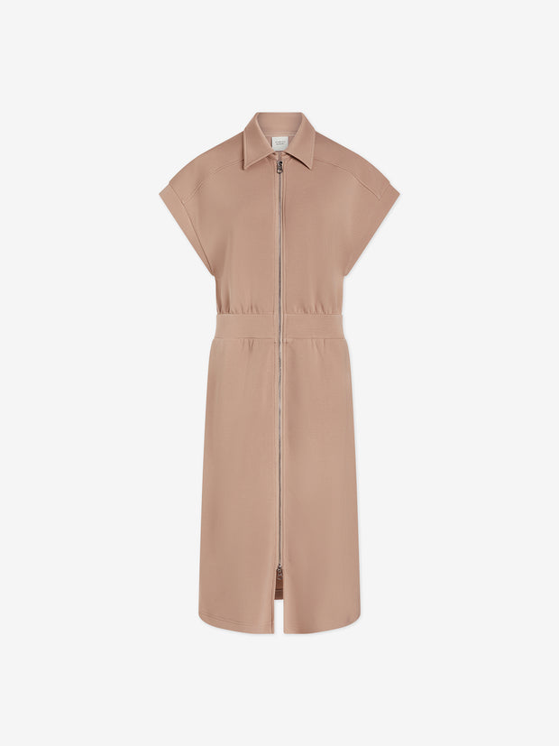 Varley | Louisa Zip Dress | Light Taupe