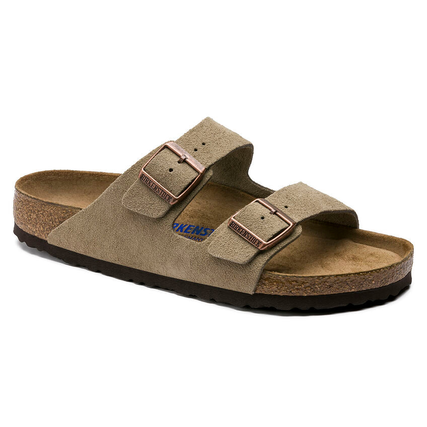 Birkenstock-Women's-Arizona-Soft Footbed-Suede Leather-Taupe