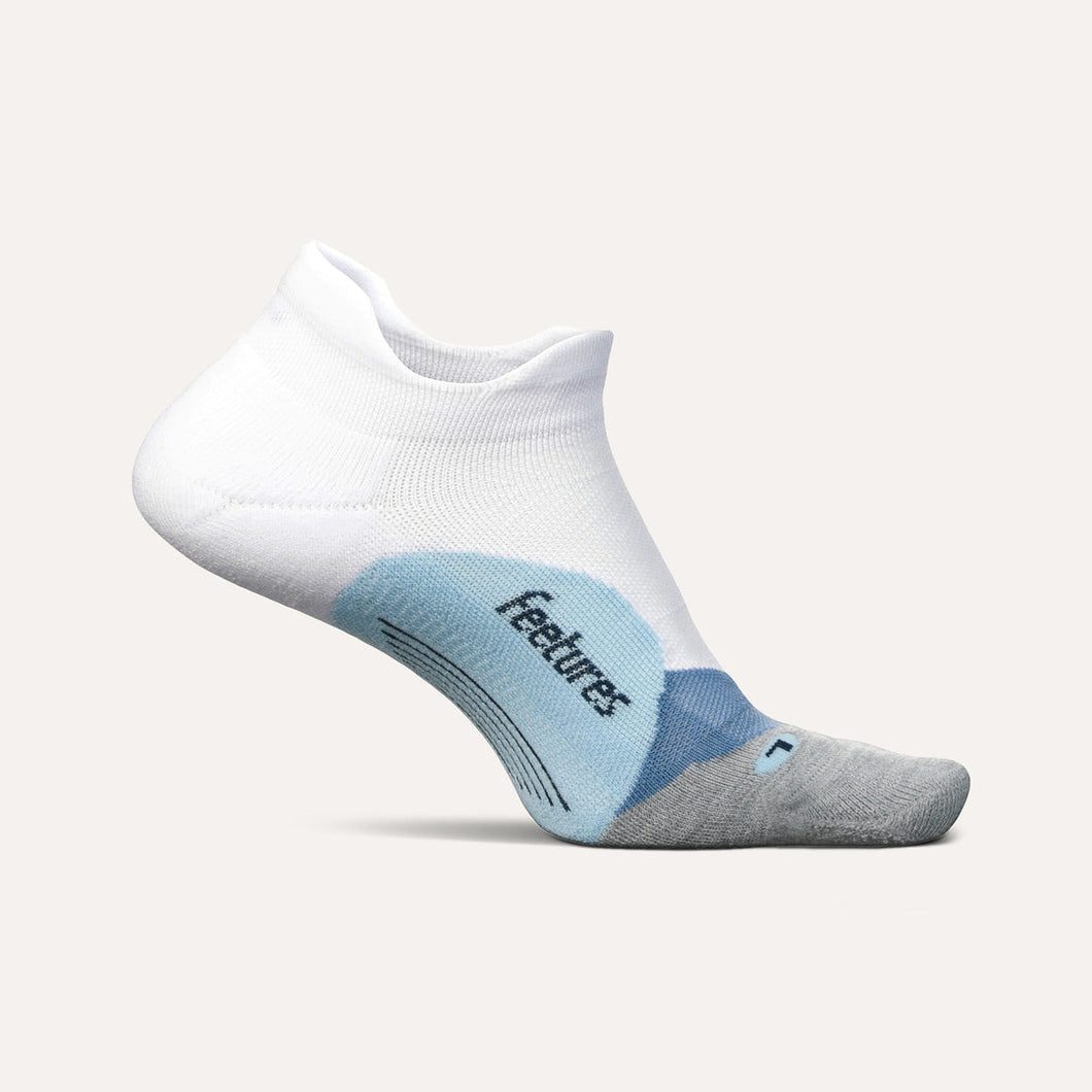 Feetures- Elite Light Cushion No Show Tab-White Sky