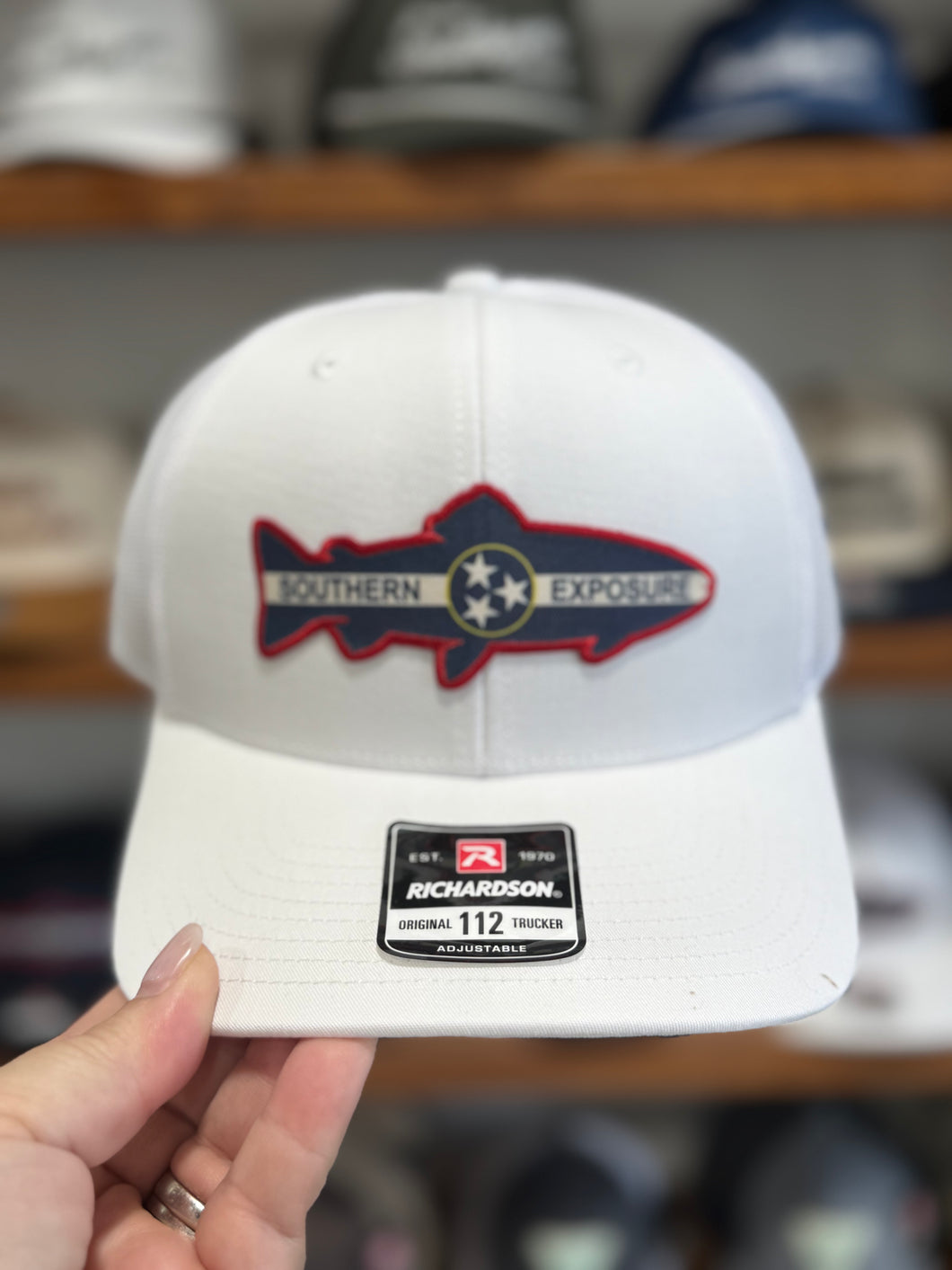 Southern Exposure | Trout Patch Hat | Solid White