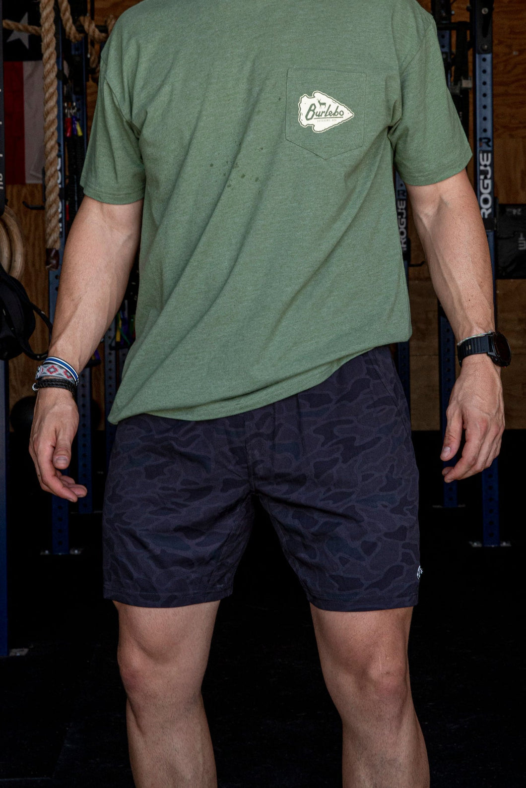 Burlebo | Athletic Shorts | Black Camo
