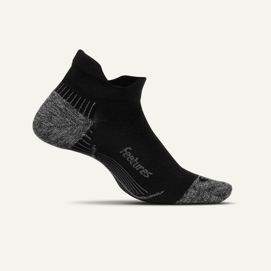 Feetures-Plantar Fasciitis Relief Sock Light Cushion No Show Tab-Black