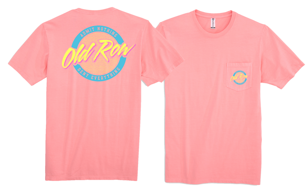 Old Row-Short Sleeve Cirlce-Pink/Blue/Yellow