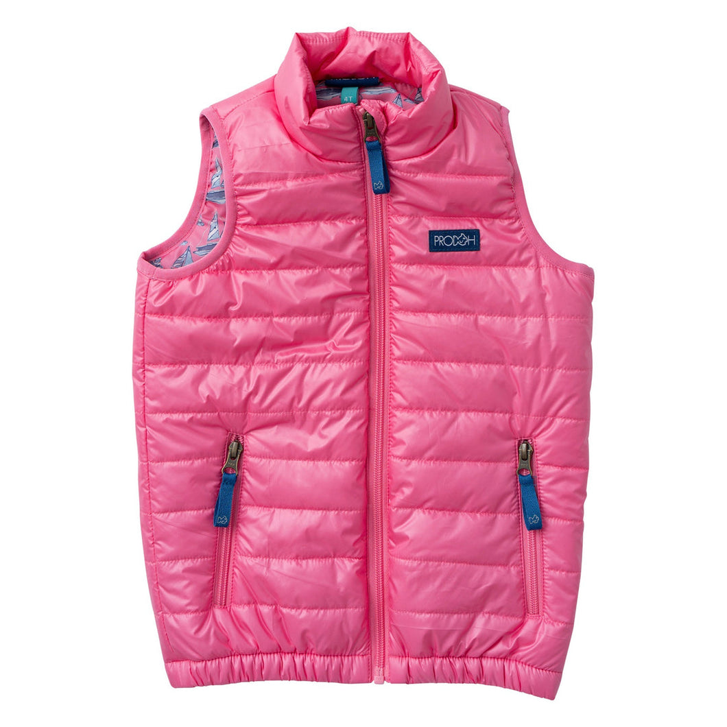 Prodoh-Puffer Vest-Pink Cosmos