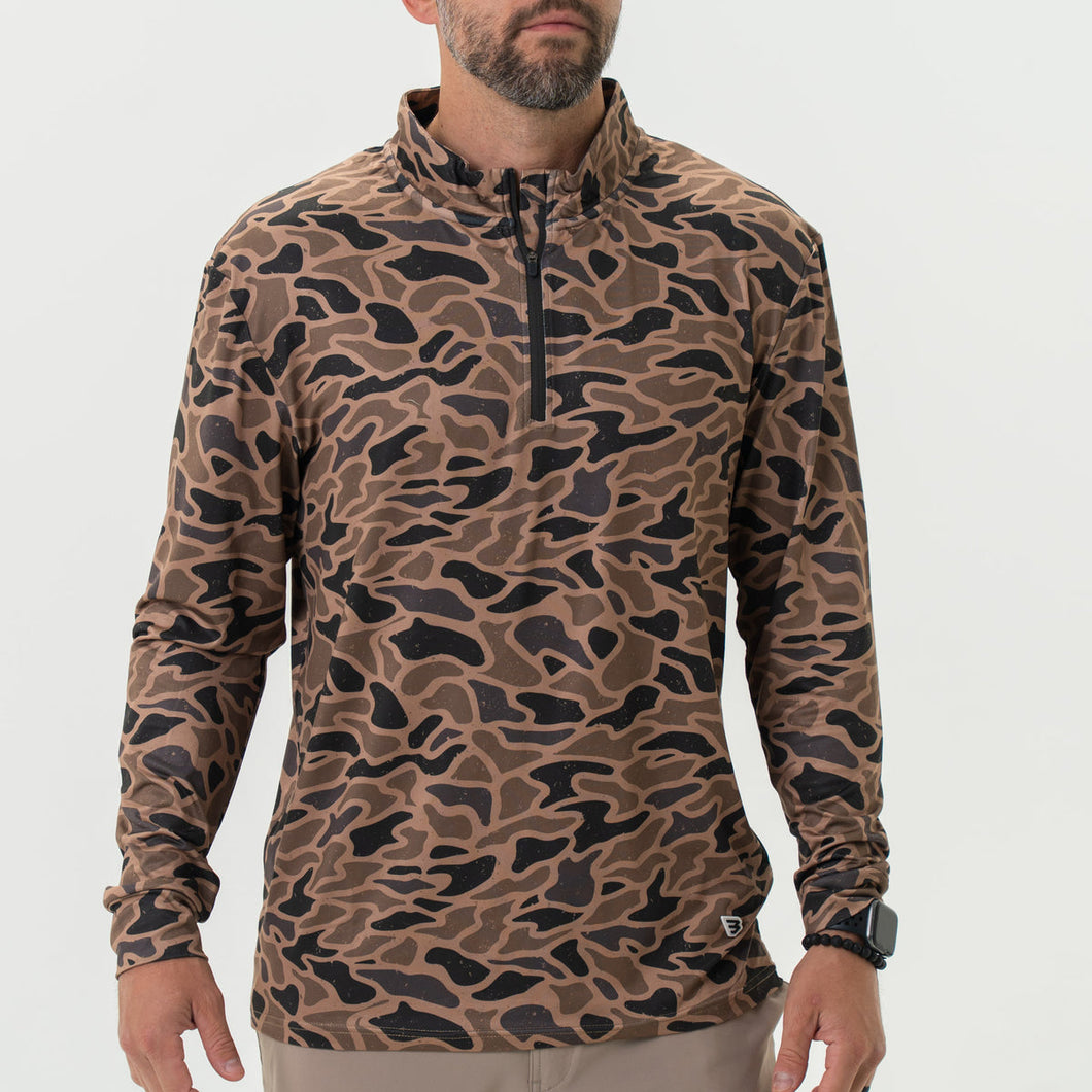 Burlebo | Performance Quarter Zip | Gauge Camo