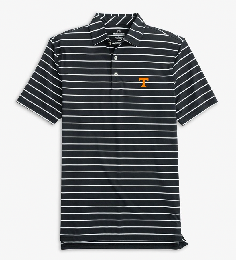Southern Tide-Performance Polo-Black/White Power T