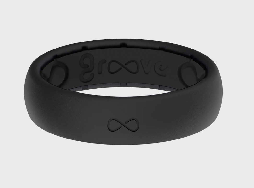 Groove Life-Women's Silicone Ring-Black Thin