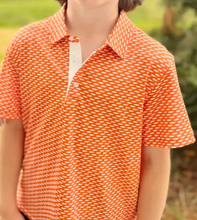 Load image into Gallery viewer, HBR | Knoxville Polo | Orange &amp; White
