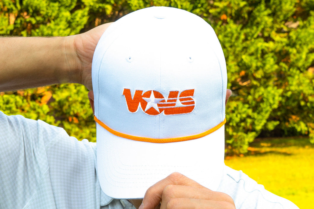 Volunteer Traditions-Star Vols Rope Hat-White
