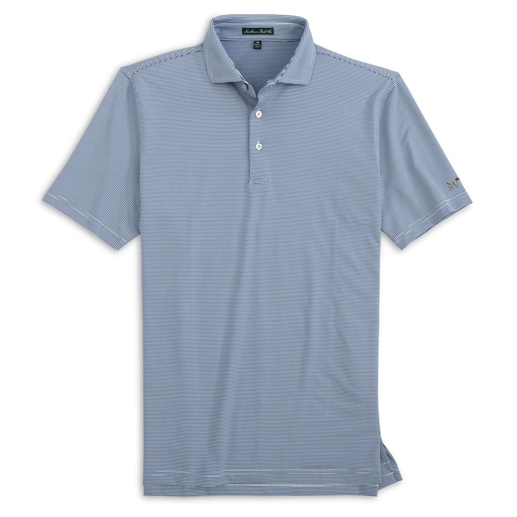 Southern Point Co. | Hinton Stripe Performance Polo | Blue/White