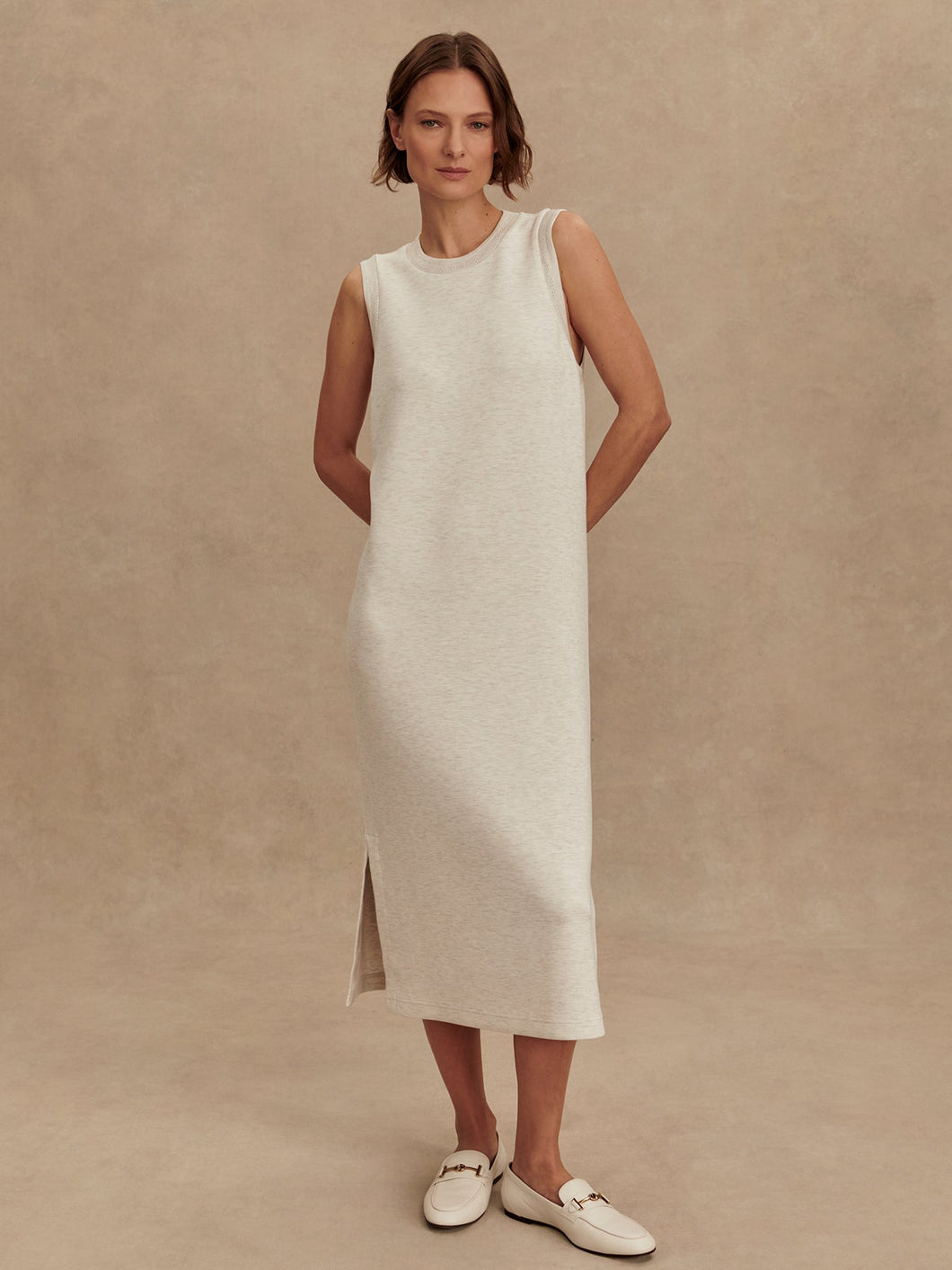 Varley | Beatrice Midi Dress | Ivory Marl
