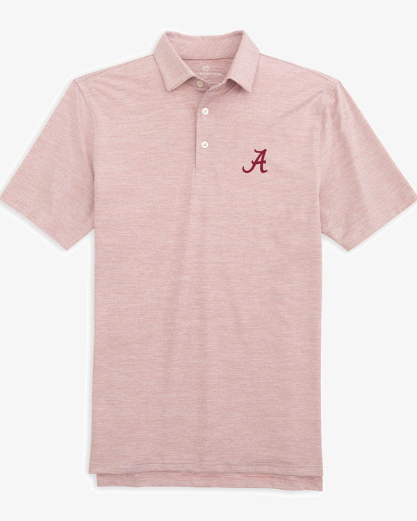 Southern Tide-Alabama Driver Spacedye Polo-Crimson