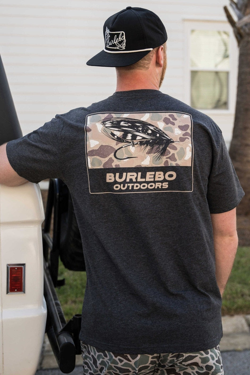 Burlebo | TShirt-Camo Big Fly | Black