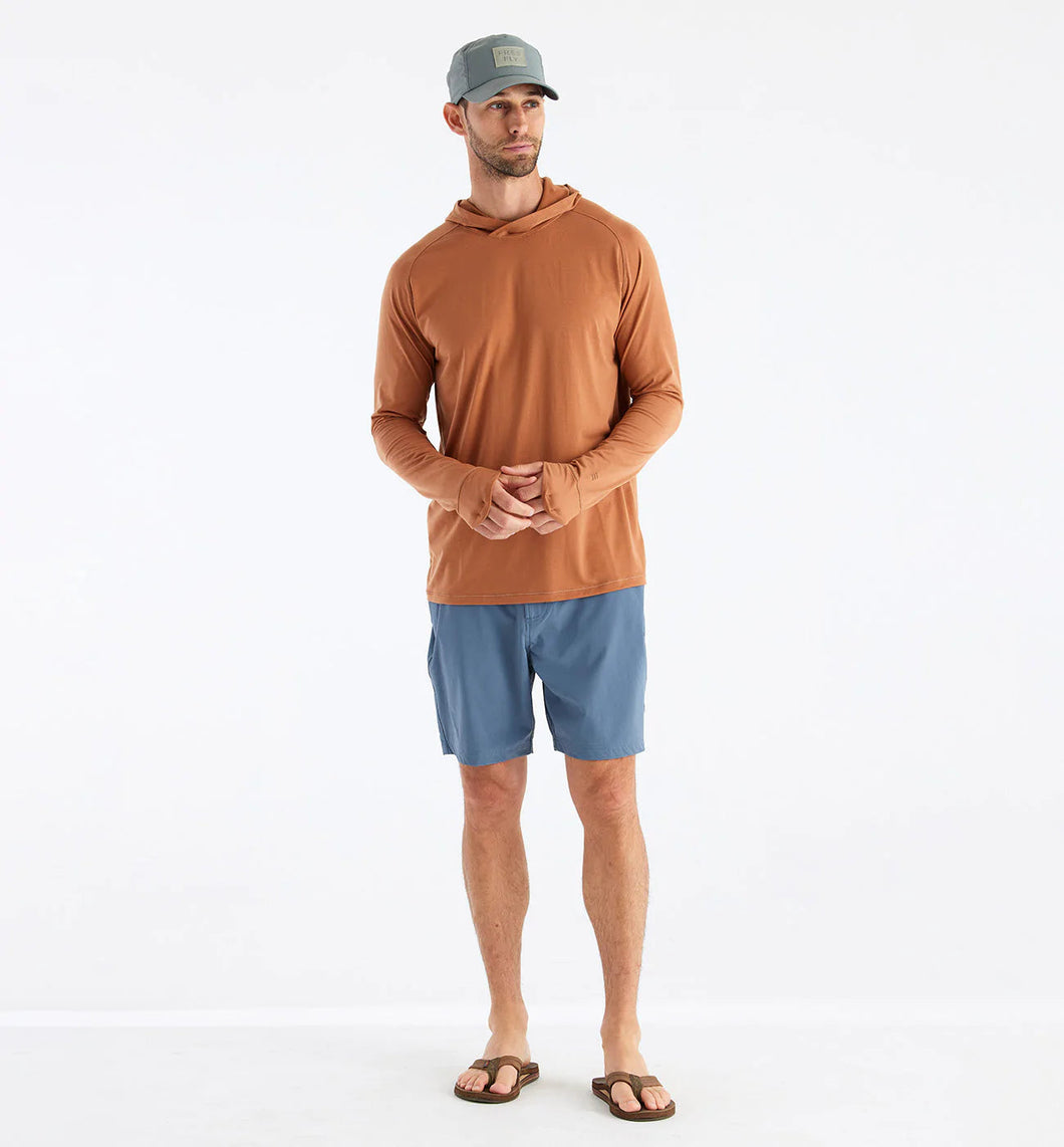 Free Fly-Men's Elevate Hoodie-Rust