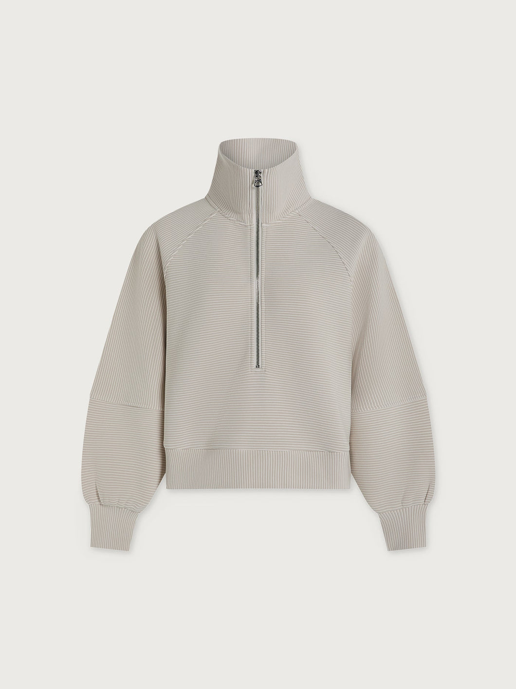 Varley | Milano Half Zip Sweat 2.0 | Silver Grey/ Snow White