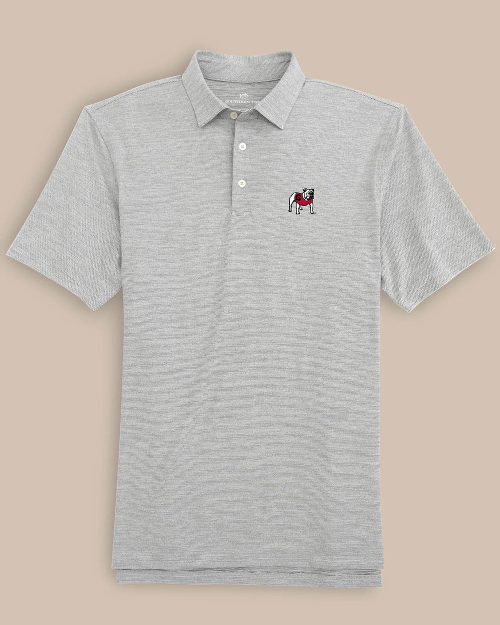 Southern Tide-Georgia Driver Spacedye Polo-Grey