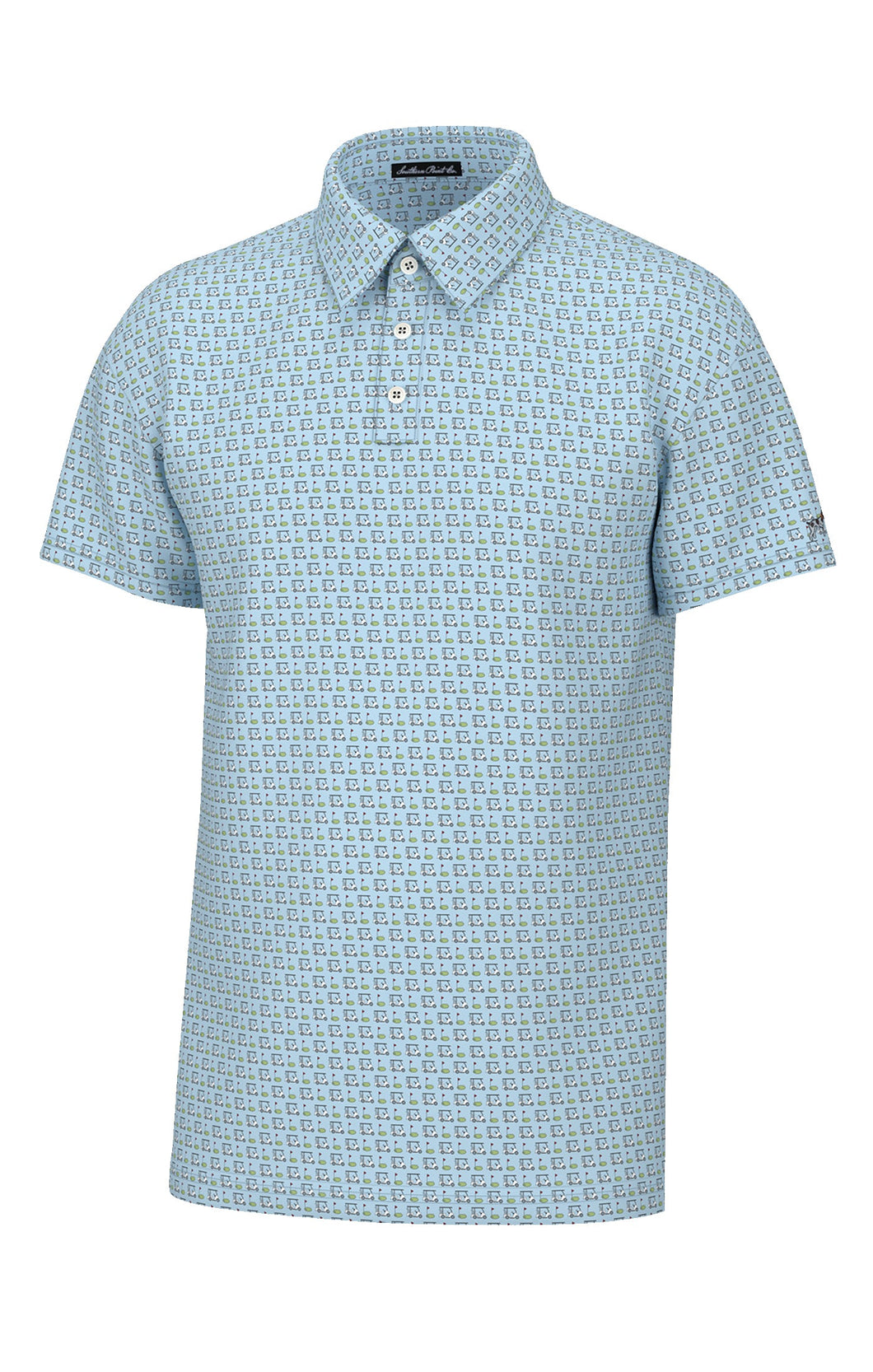 Southern Point Co. | Golf Carts Performance Polo | Blue Sky