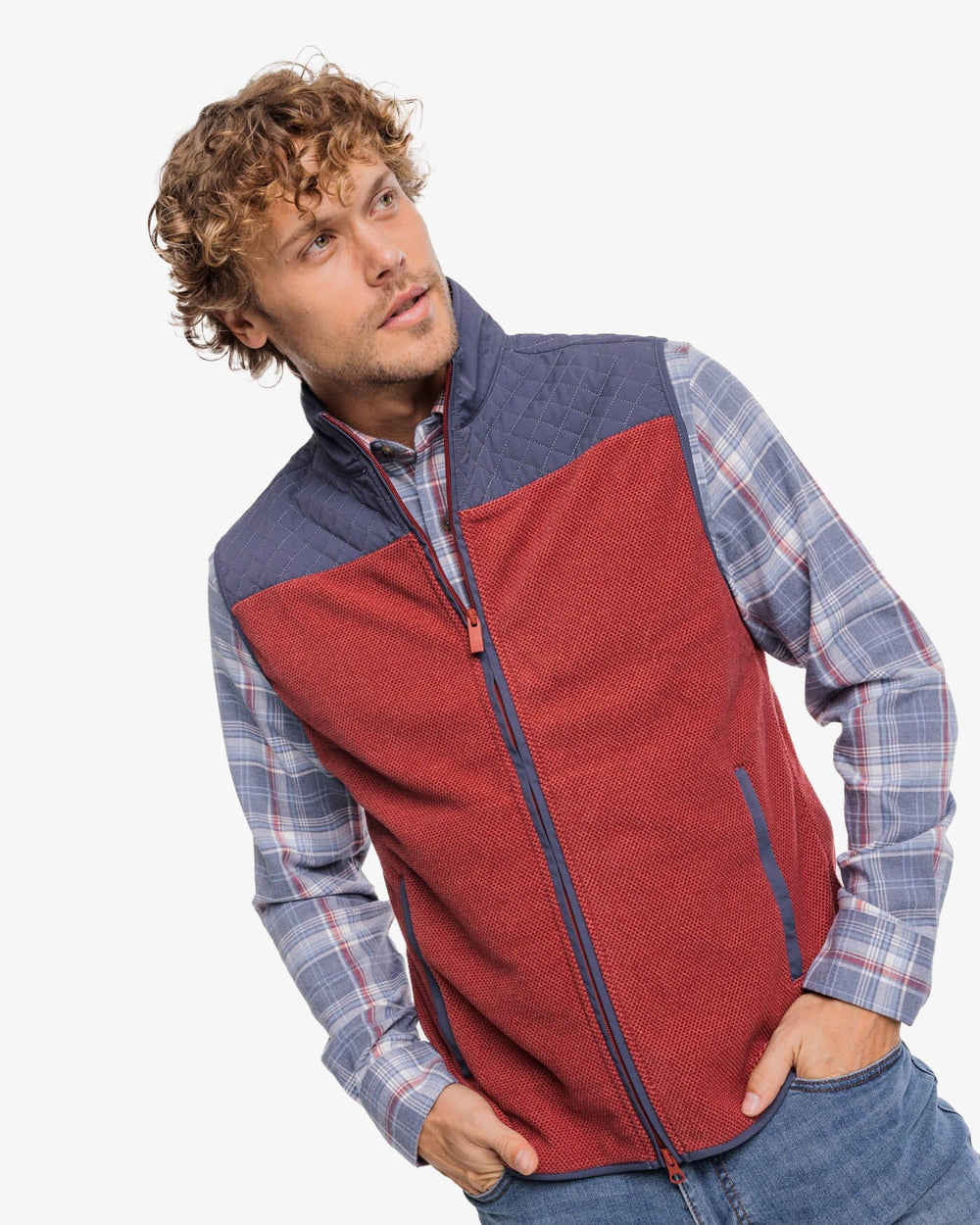 Southern Tide-Hucksley Vest-Tuscany Red