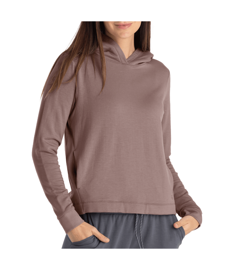 Free Fly-Women's Fleece Cropped Hoody-Canyon