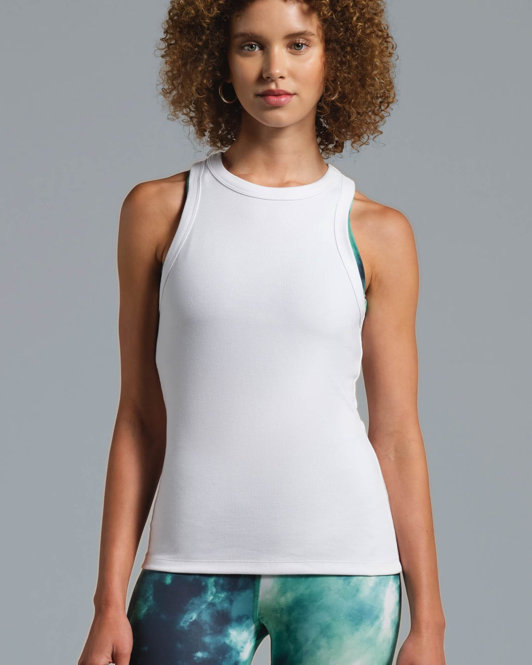 Municipal | Women's Rib Nit Tank | White