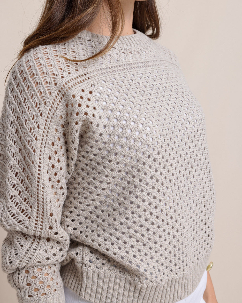 Southern Tide | Women's Ophelia Sweater | Kahki