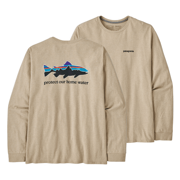 Patagonia-Men's L/S Home Water Trout Responsibili-Tee