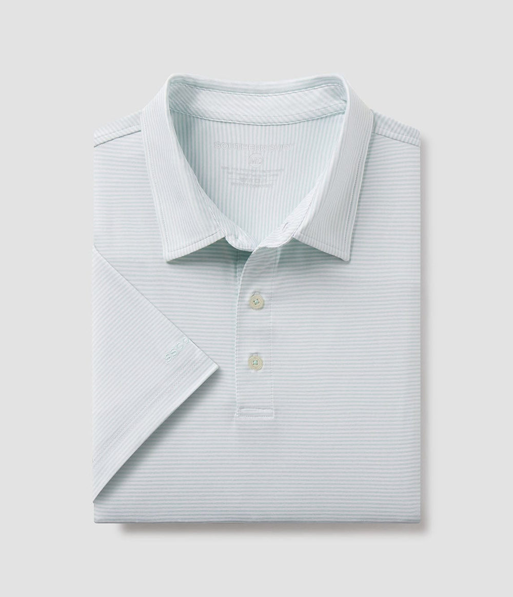 Southern Shirt | Madison Stripe Polo | Chalky Mint