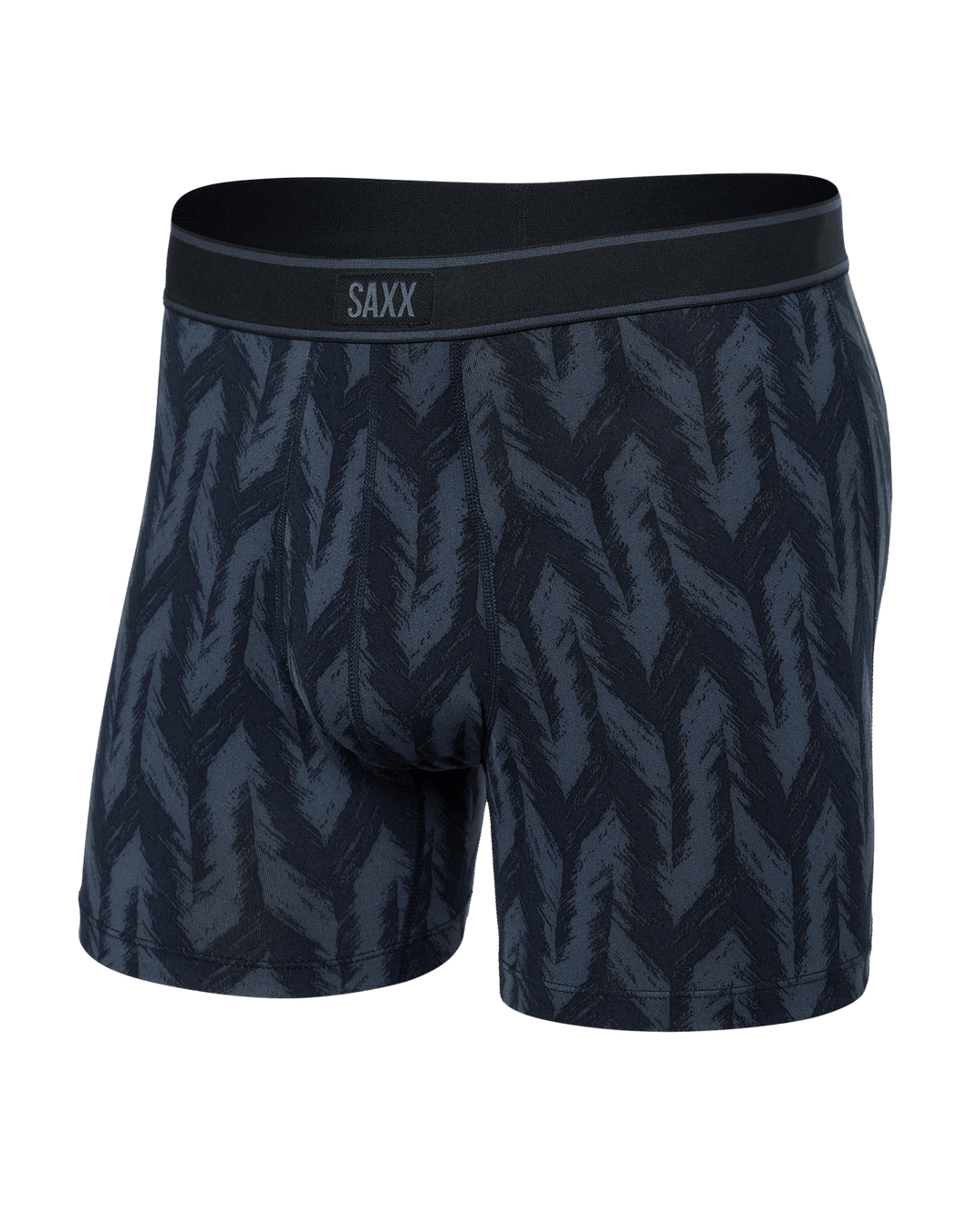 Saxx | Daytripper Comfort Stretch Boxer Brief Fly | Ikat Chevron-Deep Navy