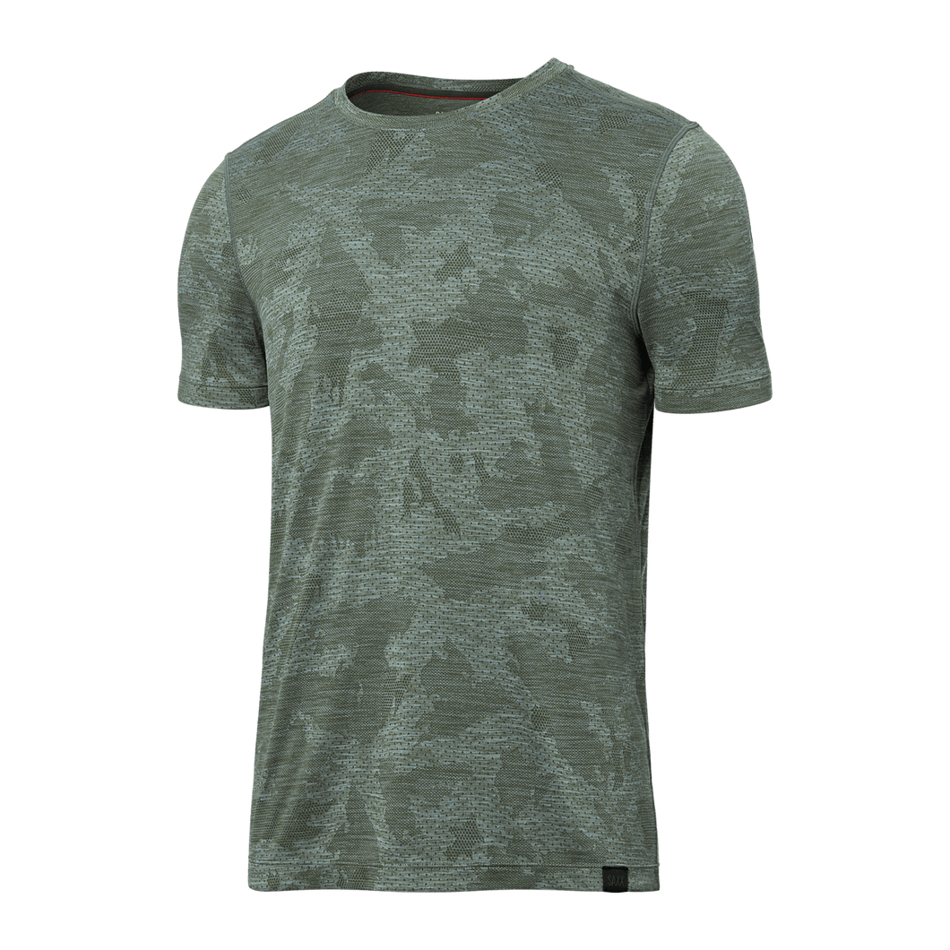 Saxx-Men's-Aerator Short Sleeve Tee-Camo Green
