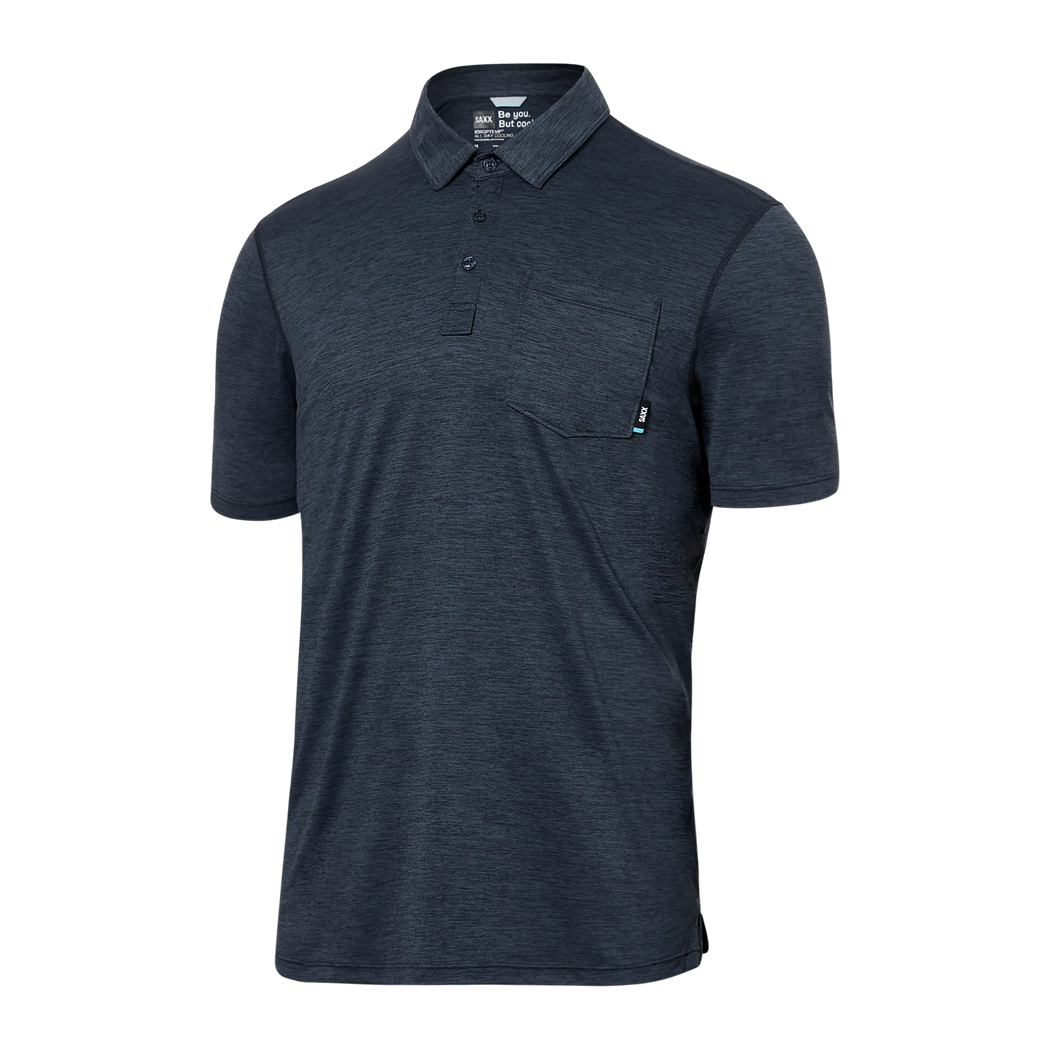 SAXX-Drop Temp Polo-Turbulance Heather