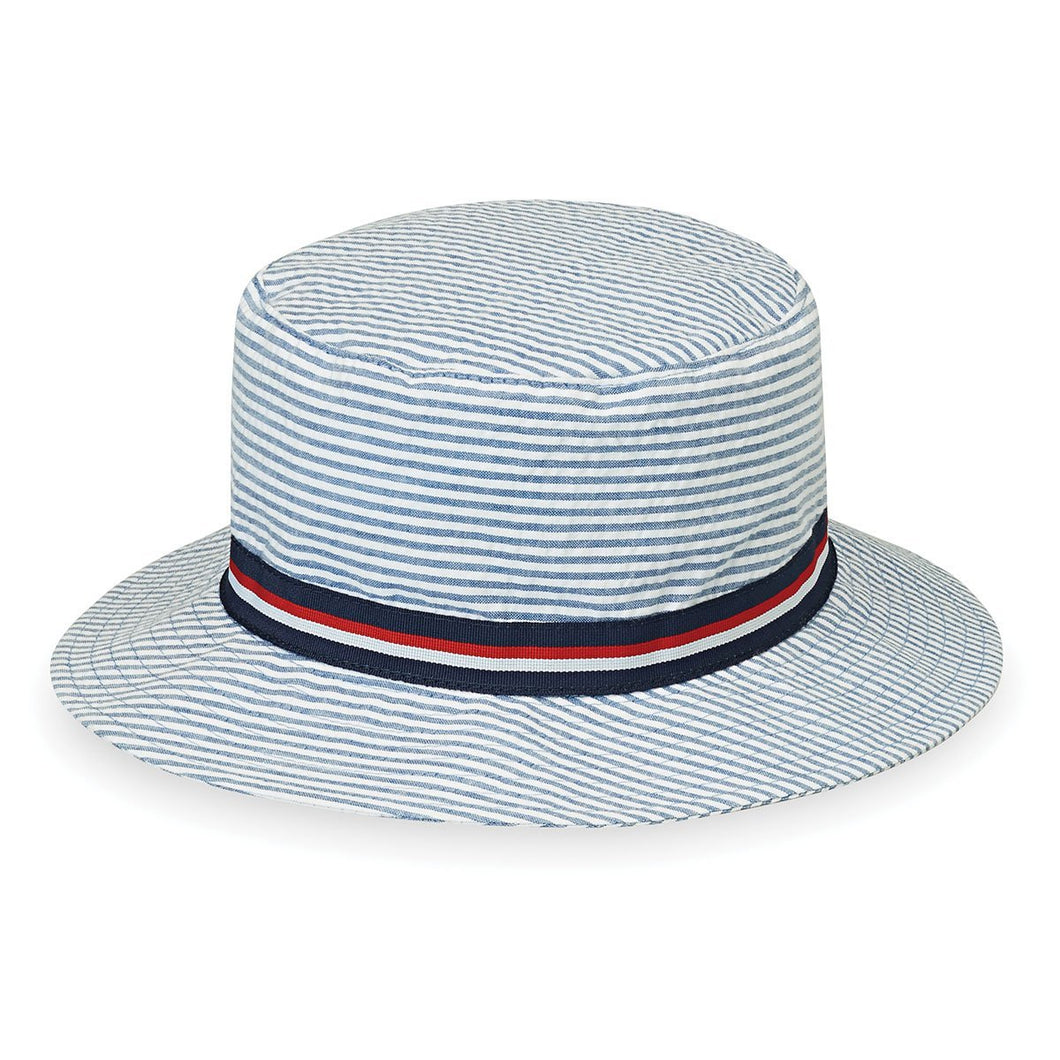 Wallaroo-Kids Sawyer Hat-Blue Stripe